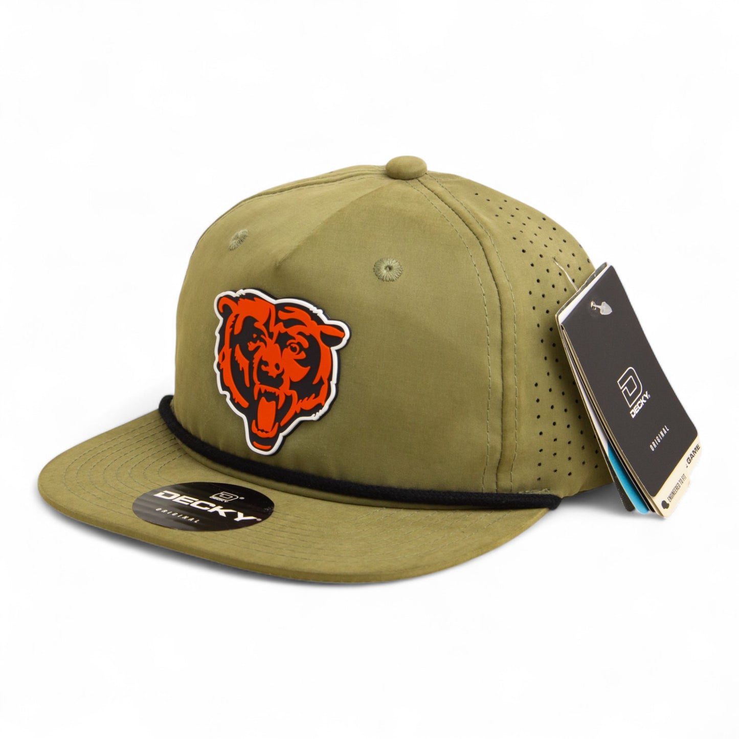 Chicago Bears 3D Perforated Rope Hat- Loden/ Black