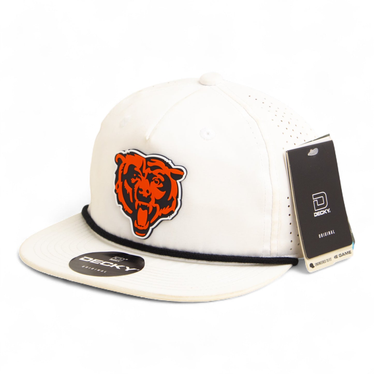 Chicago Bears 3D Perforated Rope Hat- White/ Black