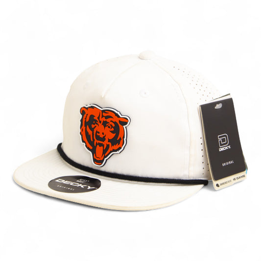 Chicago Bears 3D Perforated Rope Hat- White/ Black