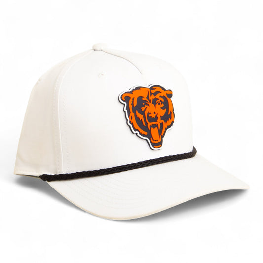 Chicago Bears 3D Five Panel Classic Rope Hat- White/ Black