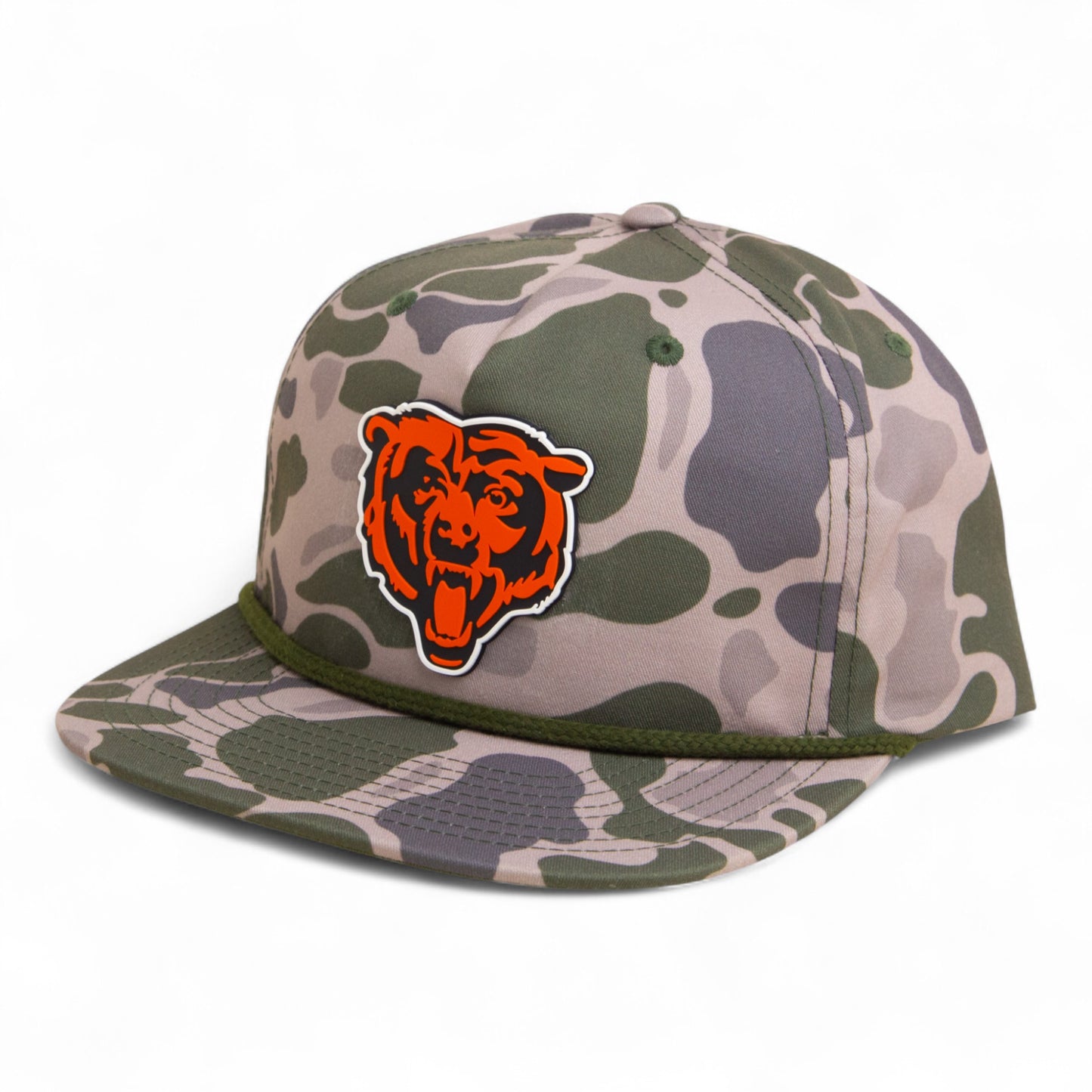 Chicago Bears 3D Umpqua Rope Hat- Marsh Duck Camo/ Olive Green