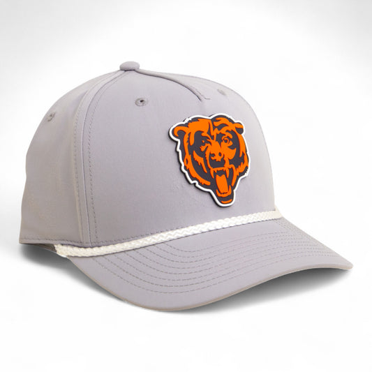 Chicago Bears 3D Five Panel Classic Rope Hat- Grey/ White