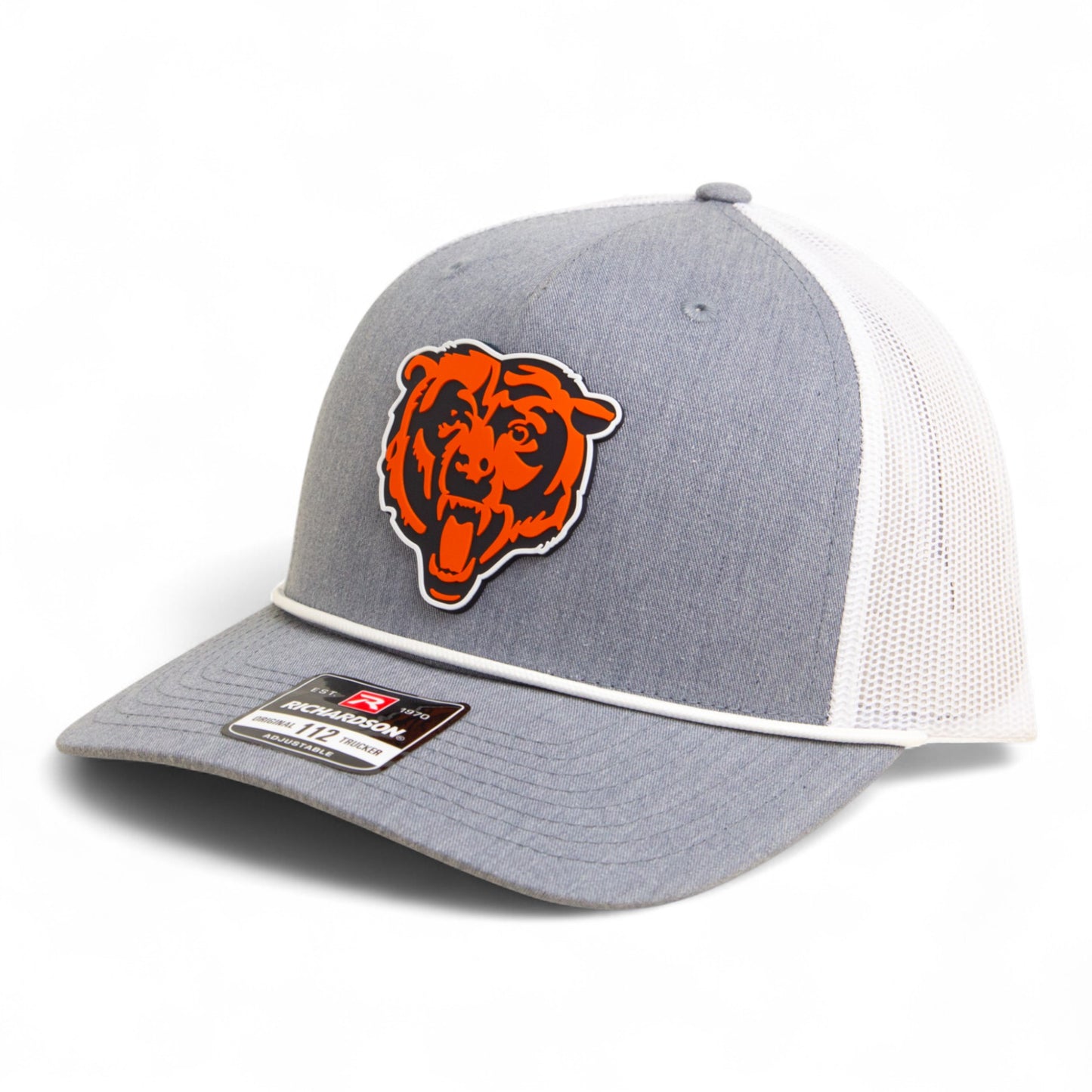 Chicago Bears 3D Snapback Trucker Rope Hat- Heather Grey/ White