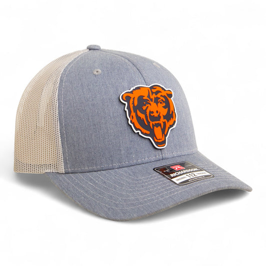 Chicago Bears 3D Snapback Trucker Hat- Heather Grey/ Light Grey