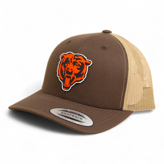 Chicago Bears 3D YP Snapback Trucker Hat- Brown/ Tan