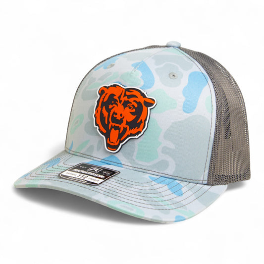 Chicago Bears 3D Snapback Trucker Hat- Saltwater Duck Camo/ Charcoal