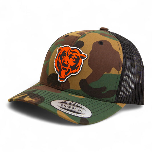 Chicago Bears 3D YP Snapback Trucker Hat- Army Camo/ Black