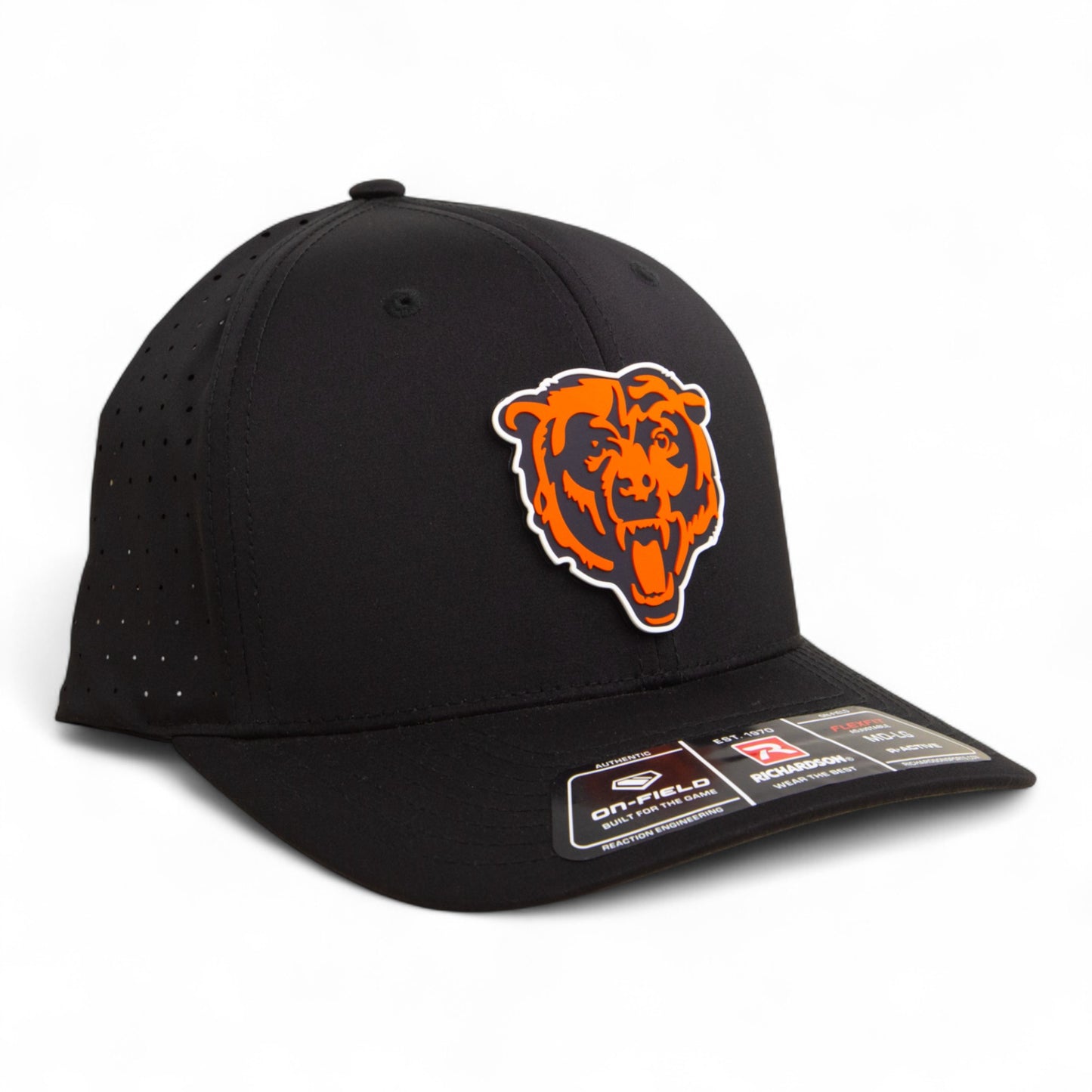 Chicago Bears 3D Laser Perf R-Flex Cap- Black