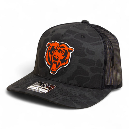 Chicago Bears 3D Snapback Trucker Hat- Sable Duck Camo/ Black