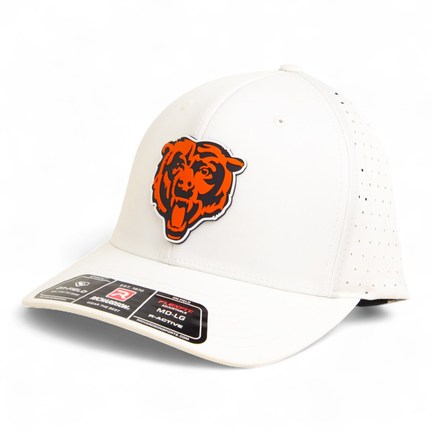 Chicago Bears 3D Laser Perf R-Flex Cap- White