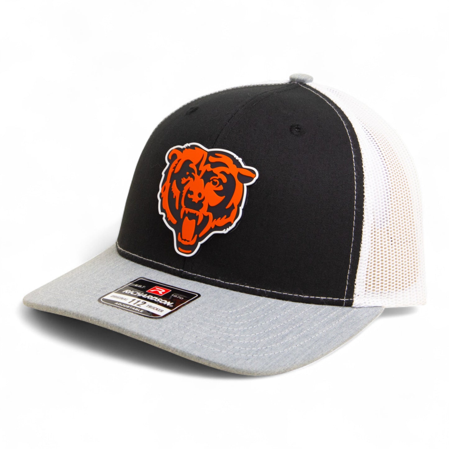 Chicago Bears 3D Snapback Trucker Hat- Black/ White/ Heather Grey