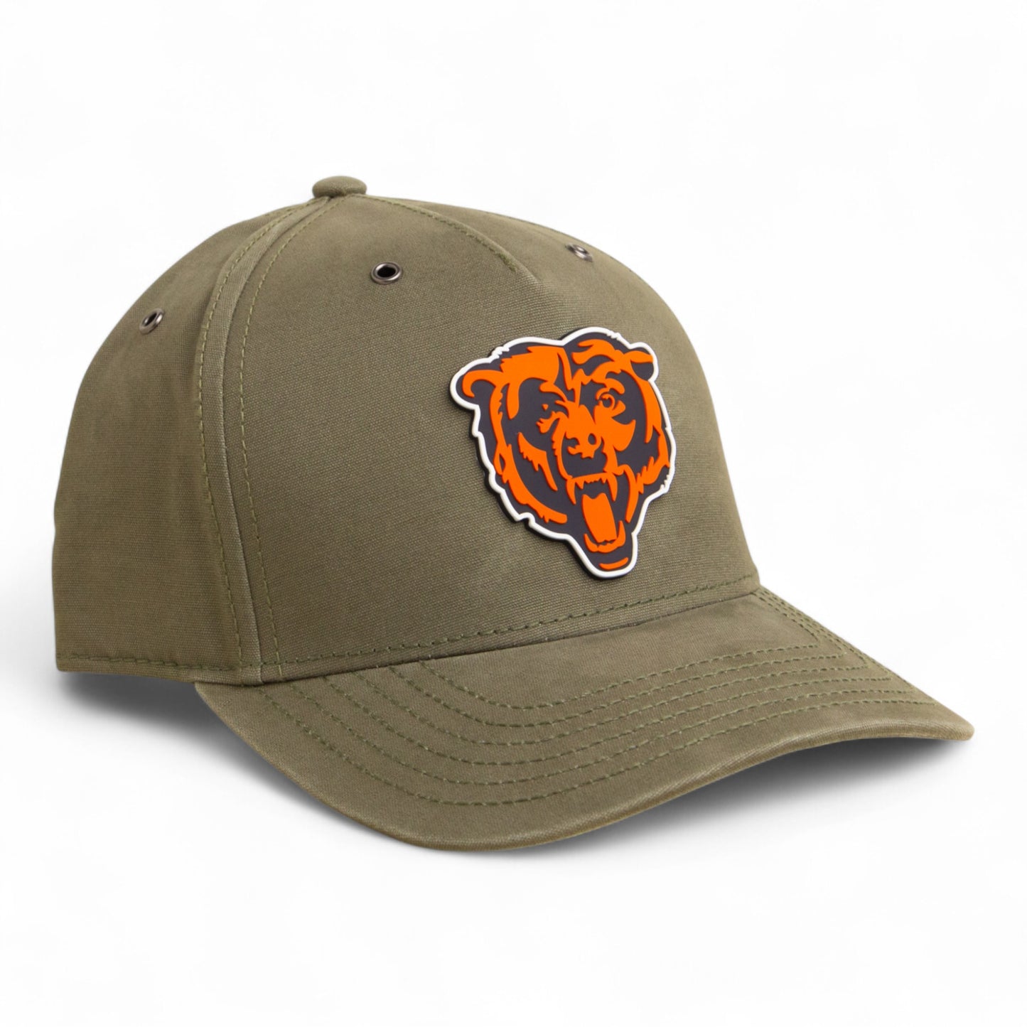 Chicago Bears 3D Snapback Canvas Hat- Olive