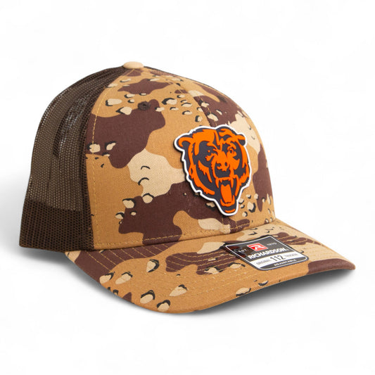 Chicago Bears 3D Snapback Trucker Hat- Desert Camo/ Brown
