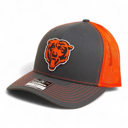 Chicago Bears 3D Snapback Trucker Hat- Charcoal/ Orange