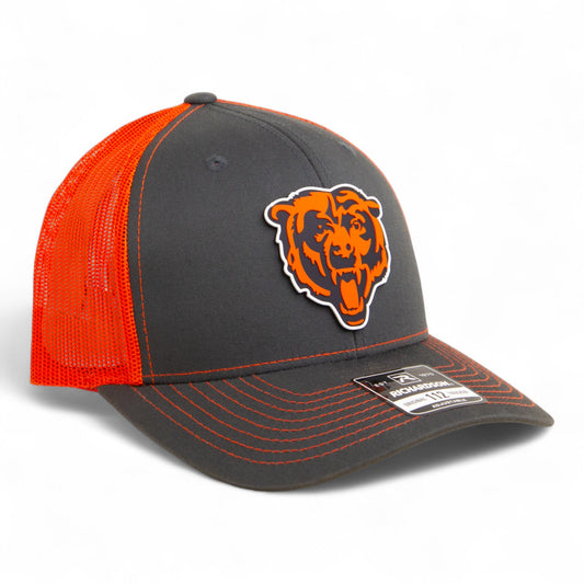 Chicago Bears 3D Snapback Trucker Hat- Charcoal/ Orange
