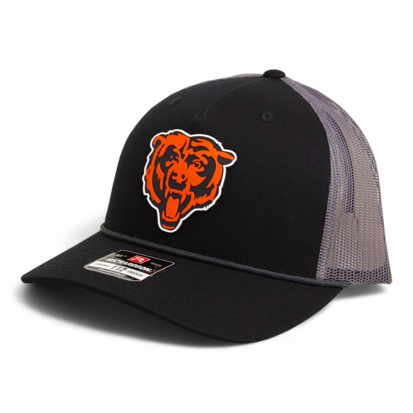 Chicago Bears 3D Snapback Trucker Rope Hat- Black/ Charcoal