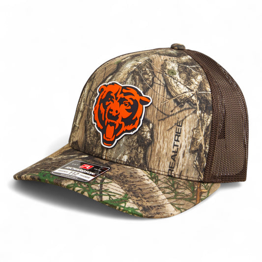 Chicago Bears 3D Snapback Trucker Hat- Realtree Edge/ Brown
