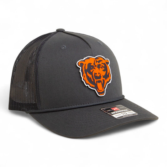 Chicago Bears 3D Snapback Trucker Rope Hat- Charcoal