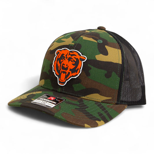 Chicago Bears 3D Snapback Trucker Hat- Army Camo/ Black