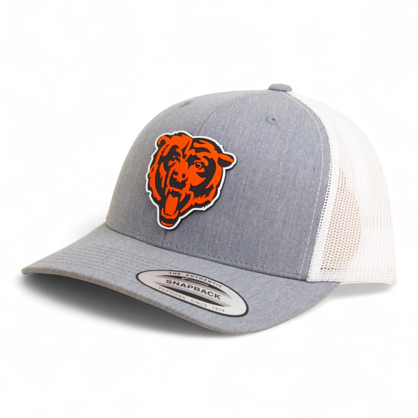 Chicago Bears 3D YP Snapback Trucker Hat- Heather Grey/ White
