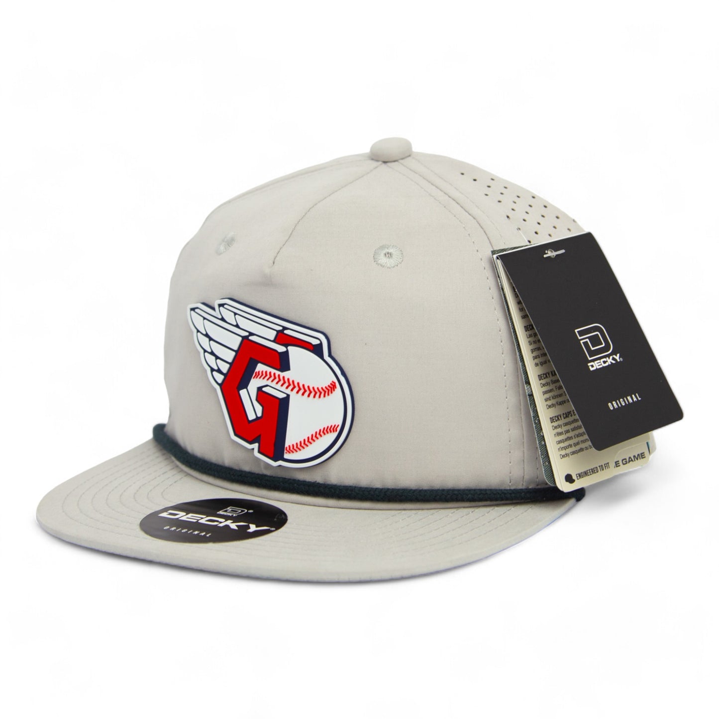 Cleveland Guardians 3D Perforated Rope Hat- Grey/ Charcoal