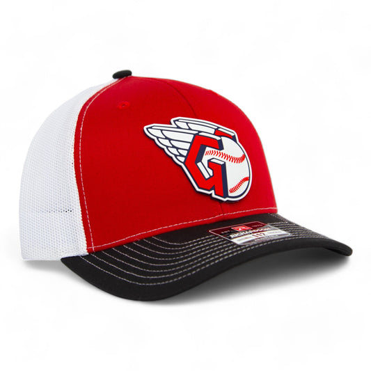 Cleveland Guardians 3D Snapback Trucker Hat- Red/ White/ Black