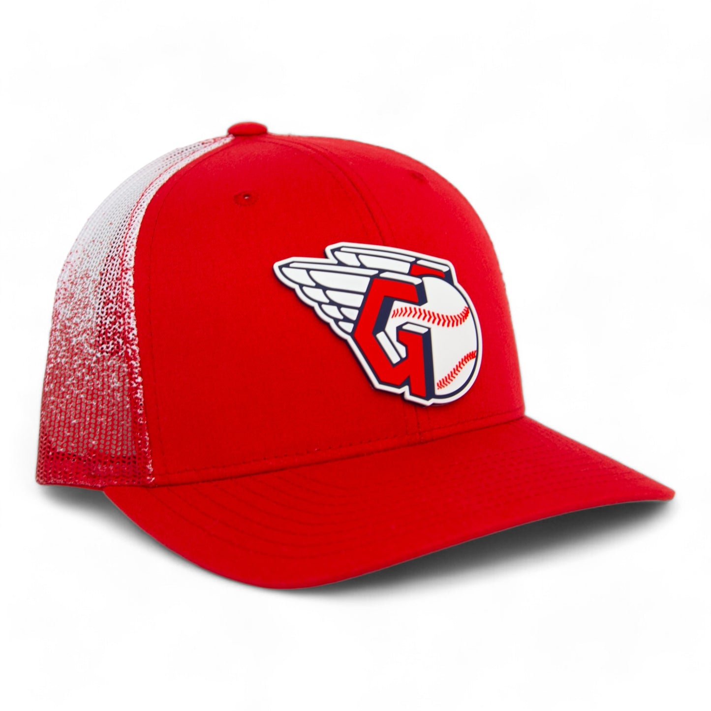 Cleveland Guardians 3D Snapback Trucker Hat- Fade Red