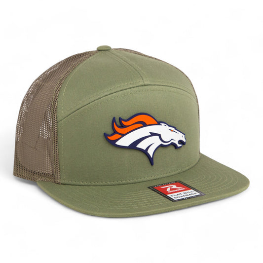 Denver Broncos 3D Snapback Seven-Panel Flat Bill Trucker Hat- Loden Green