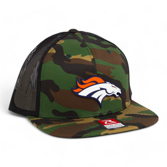 Denver Broncos 3D Wool Blend Flat Bill Hat- Army Camo/ Black