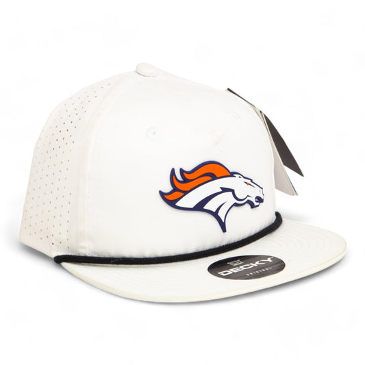 Denver Broncos 3D Perforated Rope Hat- White/ Black