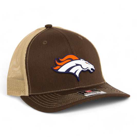 Denver Broncos 3D Snapback Trucker Hat- Brown/ Tan