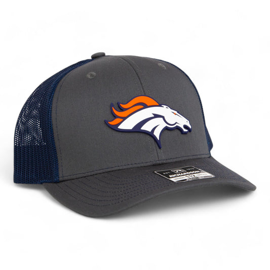 Denver Broncos 3D Snapback Trucker Hat- Charcoal/ Navy