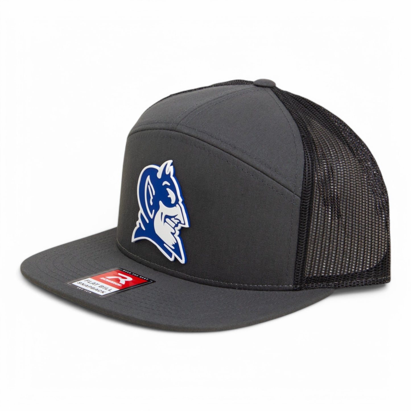 Duke Blue Devils 2025 Final Four 3D Snapback Seven-Panel Flat Bill Trucker Hat- Charcoal/ Black
