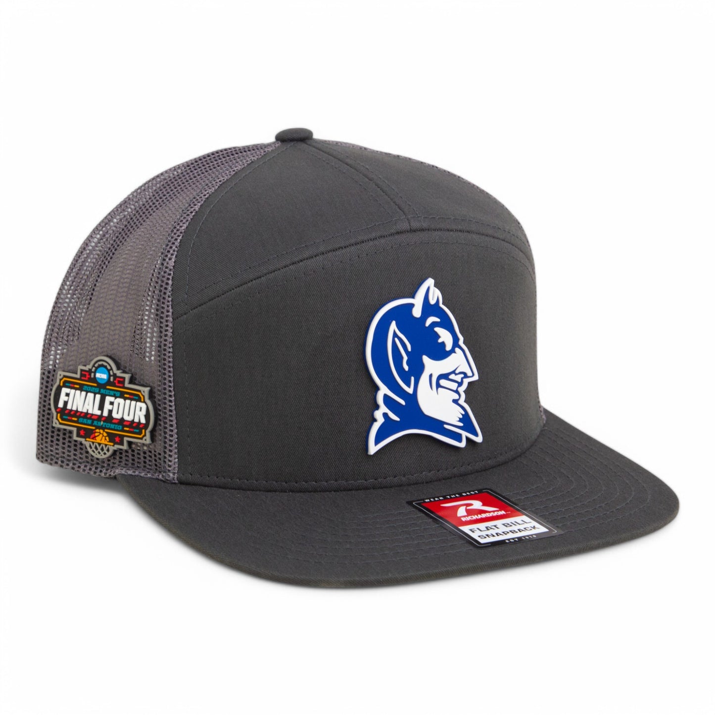 Duke Blue Devils 2025 Final Four 3D Snapback Seven-Panel Flat Bill Trucker Hat- Charcoal