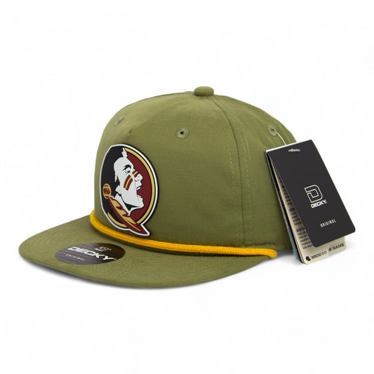 FSU Seminoles 2024 Men's College World Series 3D Classic Rope Hat- Loden/ Amber