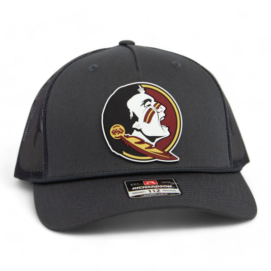 Florida State Seminoles 3D Snapback Trucker Rope Hat- Charcoal