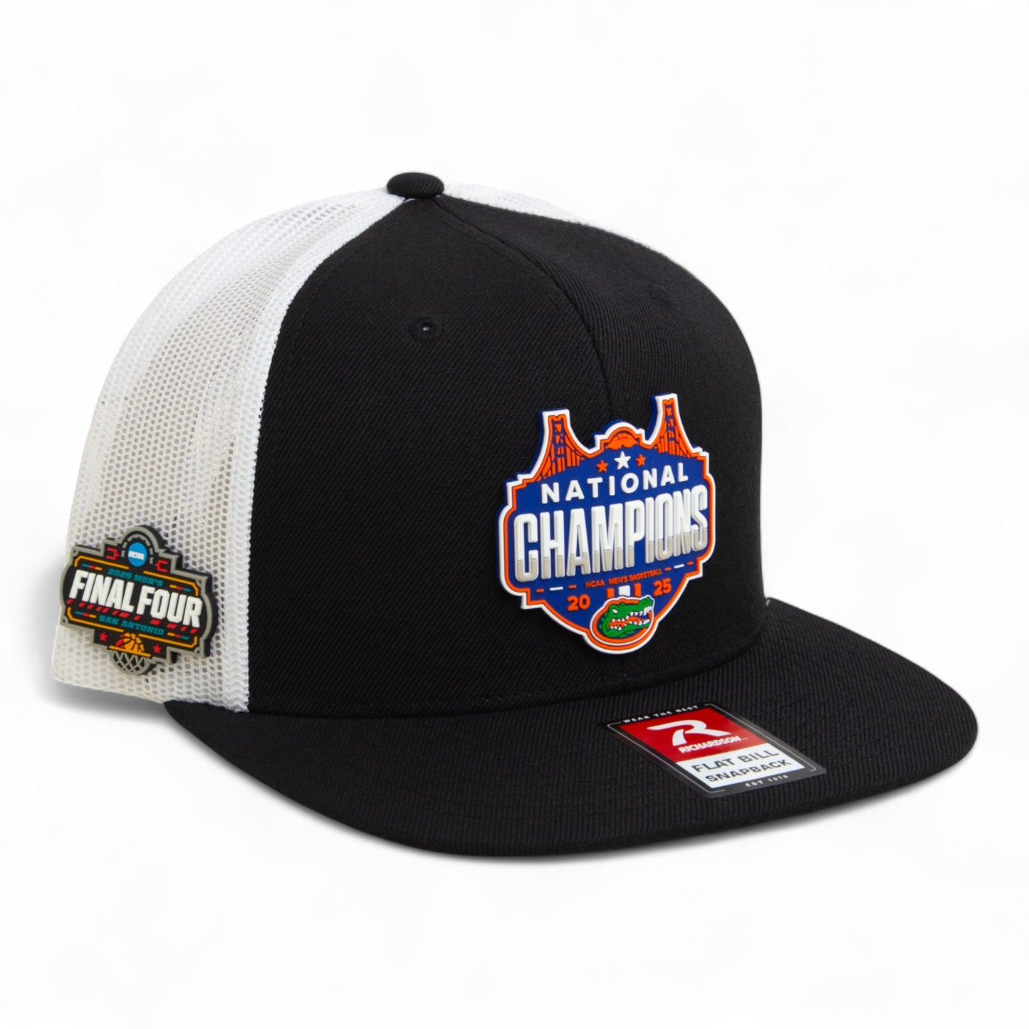 Florida Gators 2025 Final Four National Champions 3D Wool Blend Flat Bill Hat- Black/ White