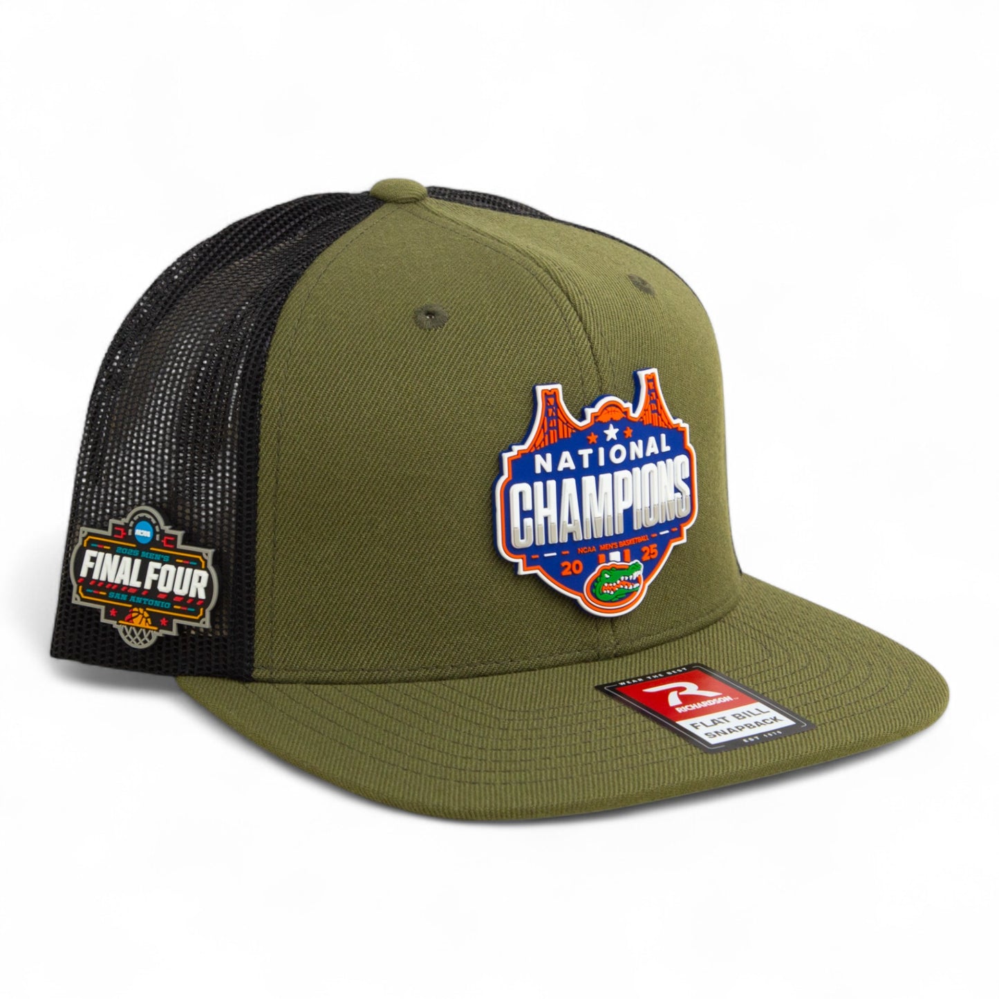 Florida Gators 2025 Final Four National Champions 3D Wool Blend Flat Bill Hat- Loden/ Black