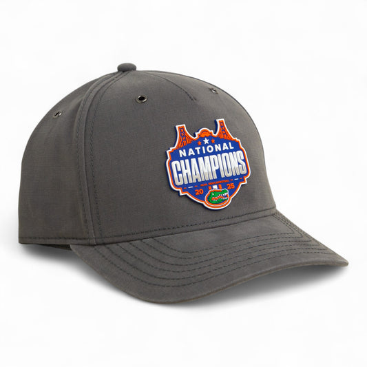 Florida Gators 2025 Basketball National Champions 3D Snapback Canvas Hat- Charcoal