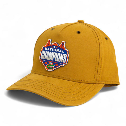 Florida Gators 2025 Final Four National Champions 3D Snapback Canvas Hat- Wheat