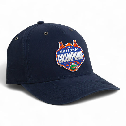 Florida Gators 2025 Basketball National Champions 3D Snapback Canvas Hat- Navy