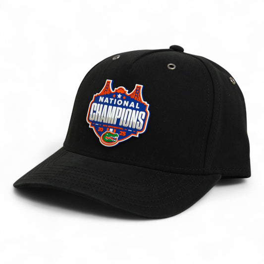 Florida Gators 2025 Final Four National Champions 3D Snapback Canvas Hat- Black