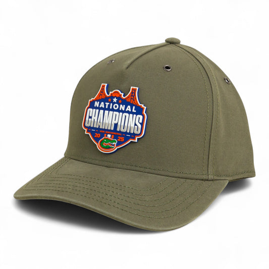 Florida Gators 2025 Final Four National Champions 3D Snapback Canvas Hat- Olive