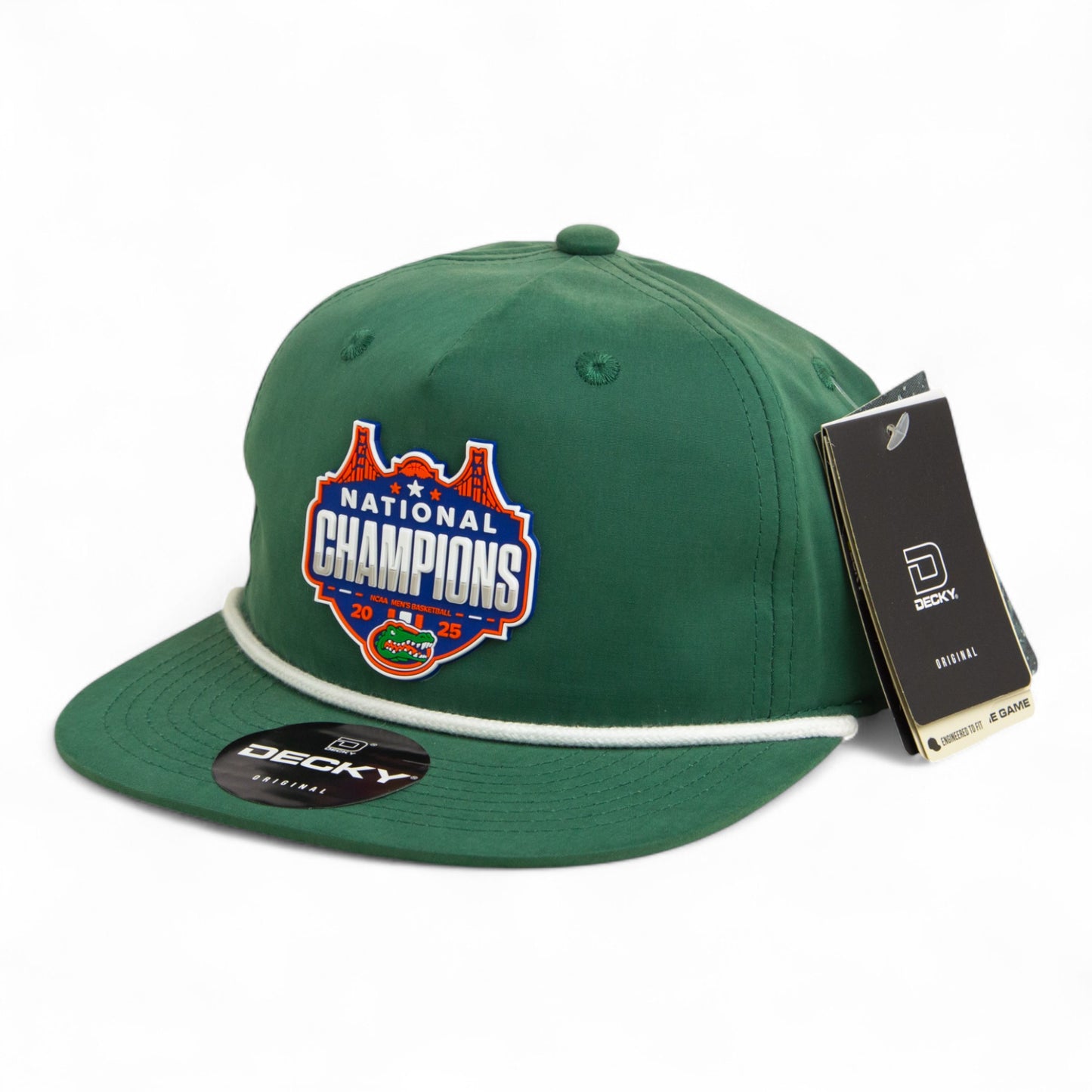 Florida Gators 2025 Basketball National Champions 3D Classic Rope Hat- Forest/ White