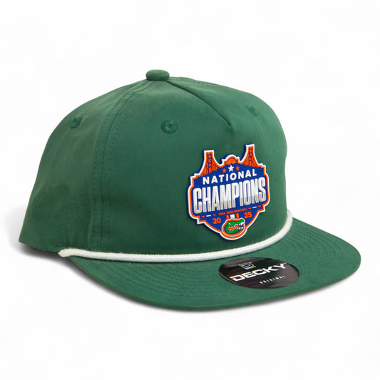 Florida Gators 2025 Basketball National Champions 3D Classic Rope Hat- Forest/ White