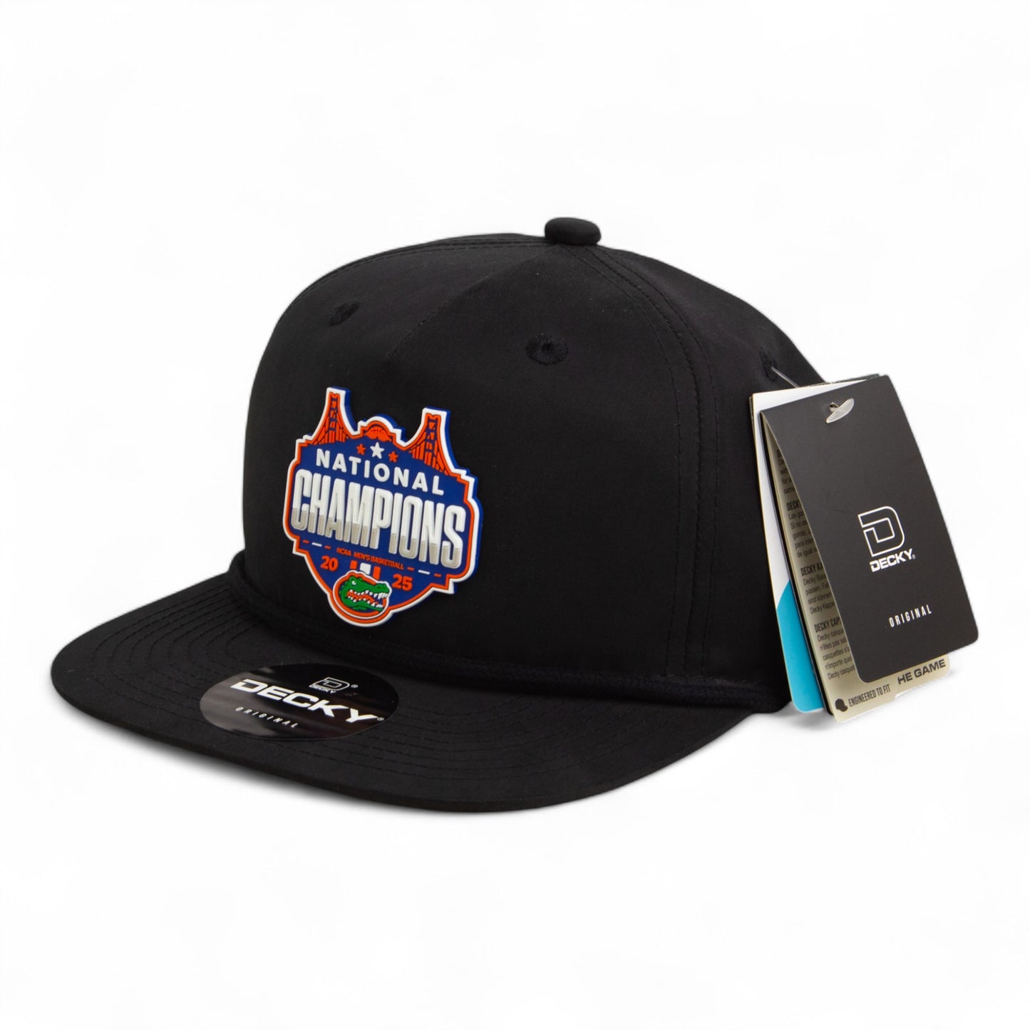 Florida Gators 2025 Basketball National Champions 3D Classic Rope Hat- Black