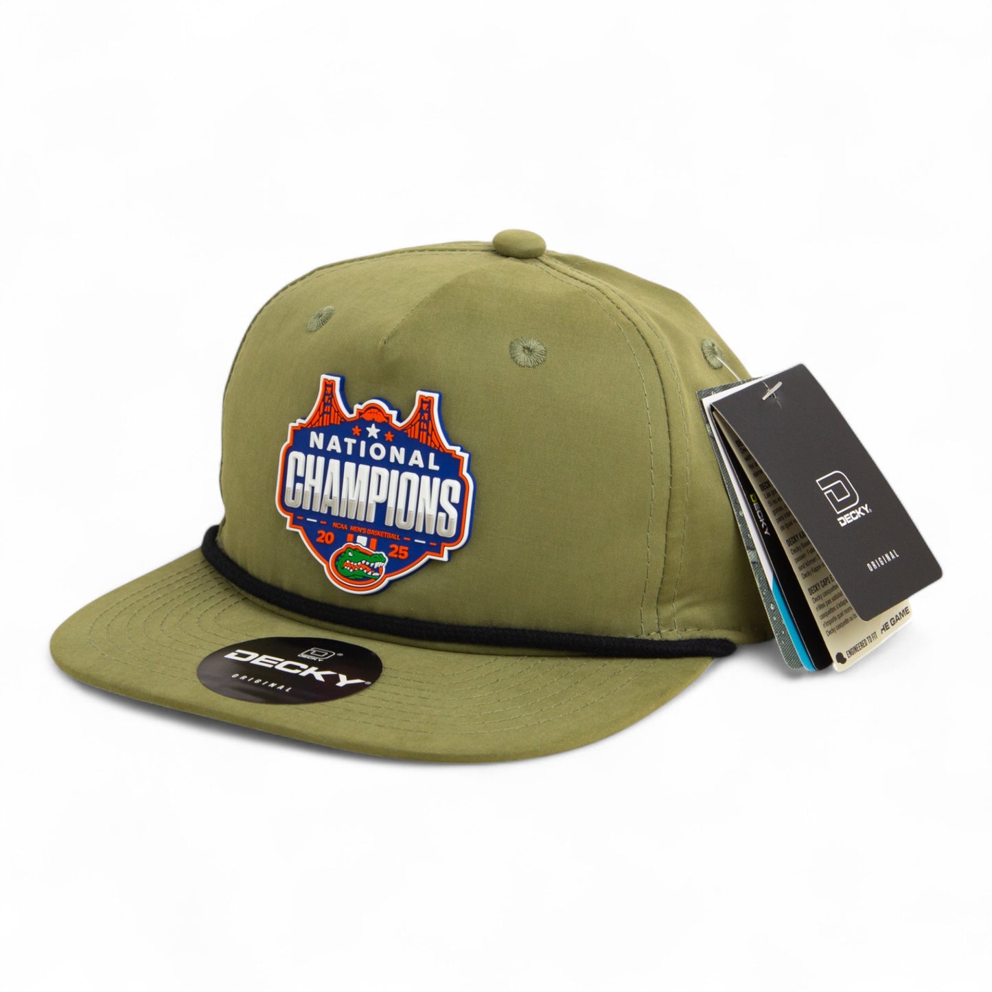 Florida Gators 2025 Basketball National Champions 3D Classic Rope Hat- Loden/ Black