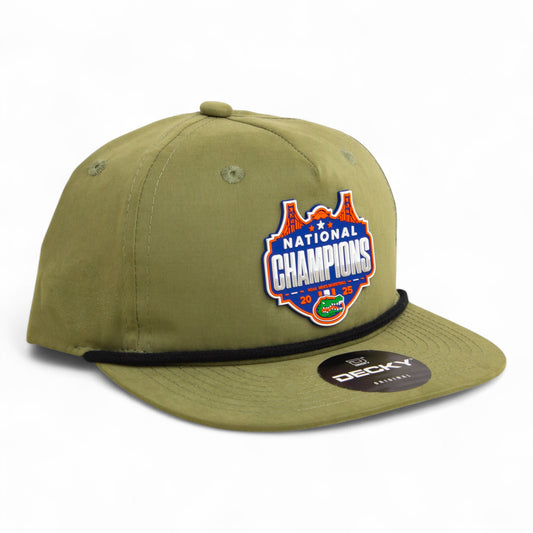 Florida Gators 2025 Basketball National Champions 3D Classic Rope Hat- Loden/ Black