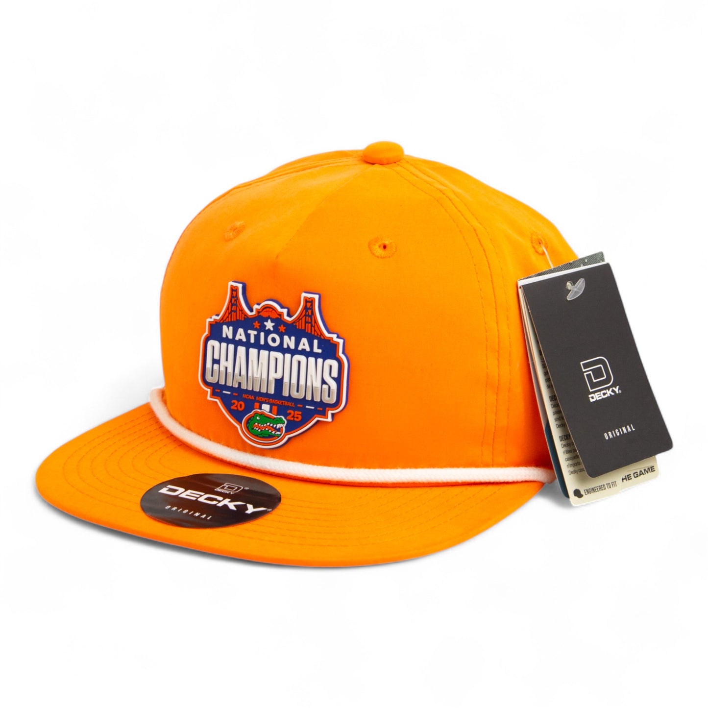 Florida Gators 2025 Basketball National Champions 3D Classic Rope Hat- Orange/ White