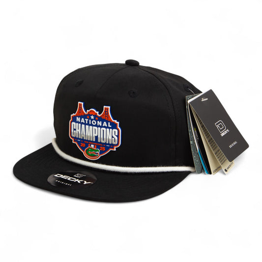 Florida Gators 2025 Final Four National Champions 3D Classic Rope Hat- Black/ White